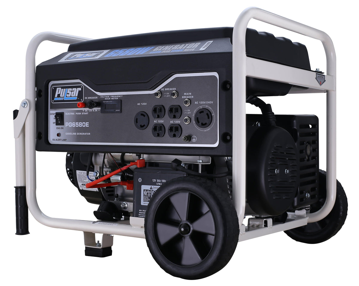 Pulsar 6580W Gas Powered Portable Generator with Electric Start and 240V Output