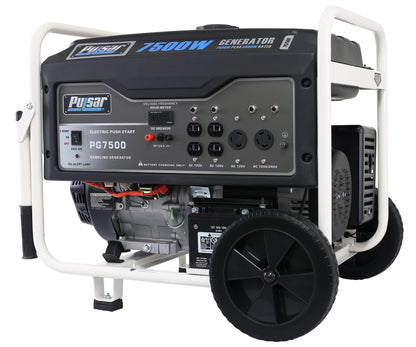 Pulsar 7500W Gas Powered Portable Generator with Electric Start and 240V Output